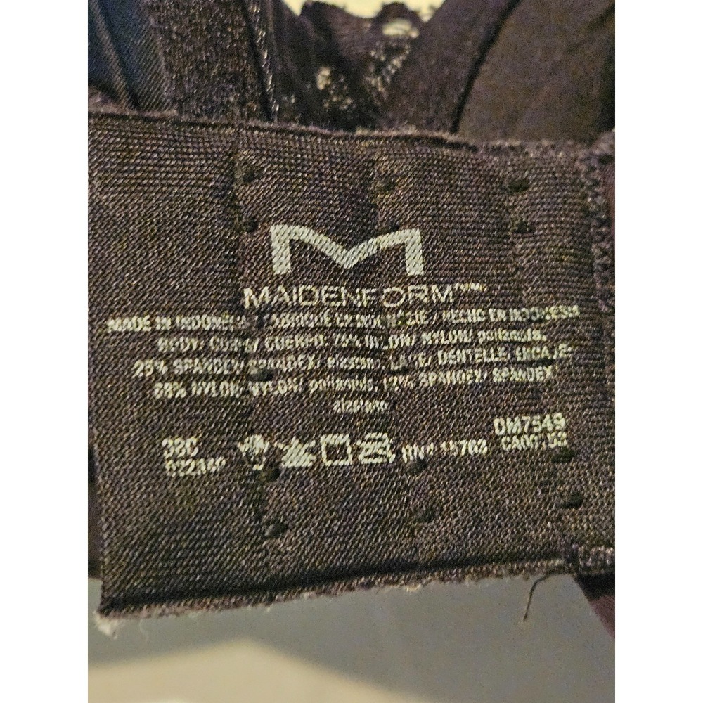 38C Maidenform One Fab Fit Convertible Underwire Bra‎ 7549, Black - Picture 5 of 6